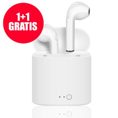 WhitePods - Vezeték nélküli fülhallgató iPhone és Android telefonokhoz 1+1 Gratis