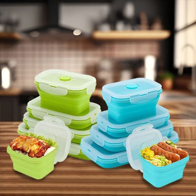 Tartós BPA-mentes szilikon összecsukható tartályok (4 méretben) | POPLATE