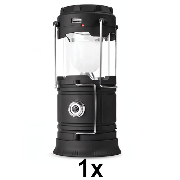 1x Napelemes Újratölthető Kemping Lámpa + Zseblámpa | CAMPGLO