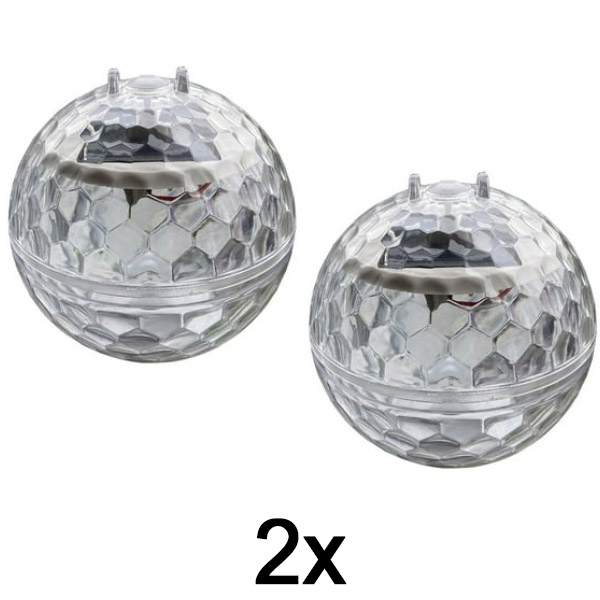 2x Napelemes diszkógömb DISCOGLO – Elegáns és szórakoztató világítás bármely térbe! | DISCOGLO