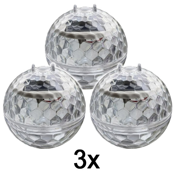 3x Napelemes diszkógömb DISCOGLO – Elegáns és szórakoztató világítás bármely térbe! | DISCOGLO