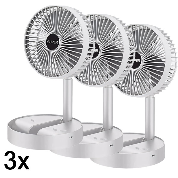 3x USB asztali elektromos ventilátor | FOLDICOOL