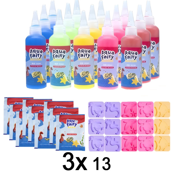 3x Gyerek vízi játékkészítő készlet (13 darab) | GELPLI