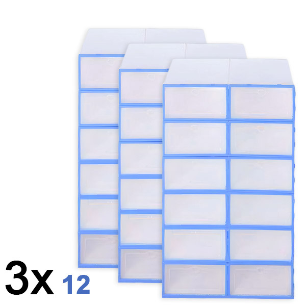 3x Műanyag cipőtároló doboz (12 db) | SHOEZY