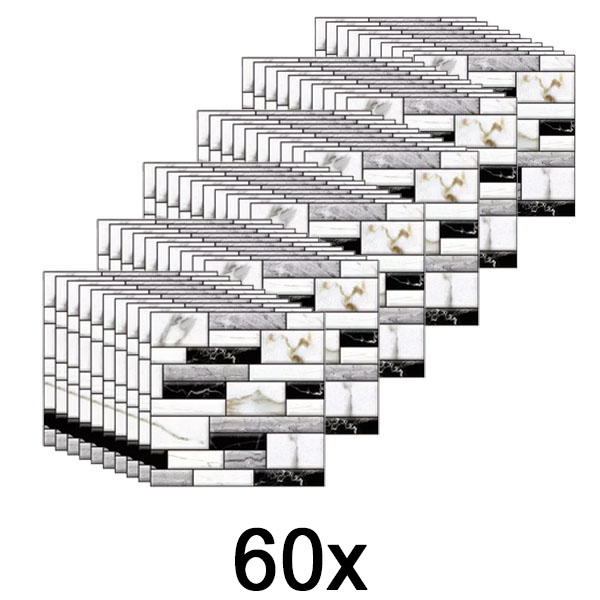 6x 3D márványos falmatricák (10 db) | MARBLEBLOCKS