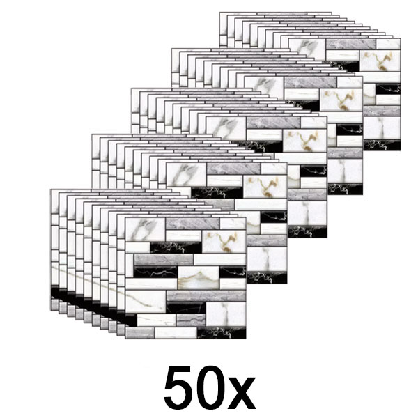 5x 3D márványos falmatricák (10 db) | MARBLEBLOCKS