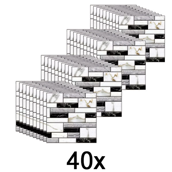 4x 3D márványos falmatricák (10 db) | MARBLEBLOCKS